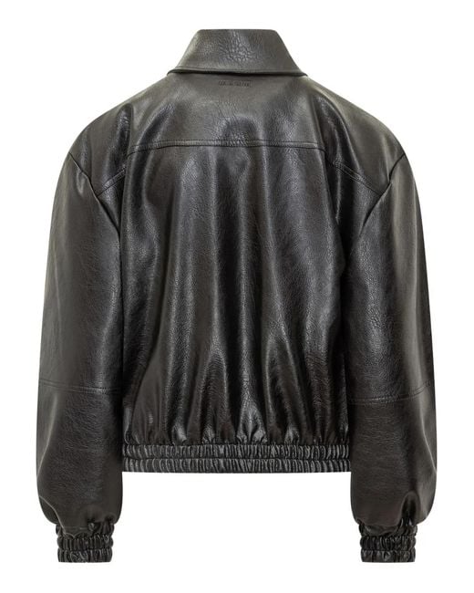 MSGM Black Flap-Pockets Bomber Jacket