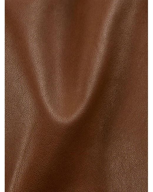 Montedoro Brown Veste Bomber En Cuir