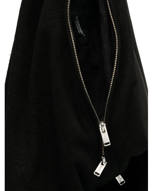 Undercover Black Leather Tote Bag