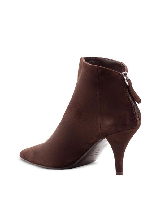 Chantal Brown Suede Pointed-Toe Ankle Boots