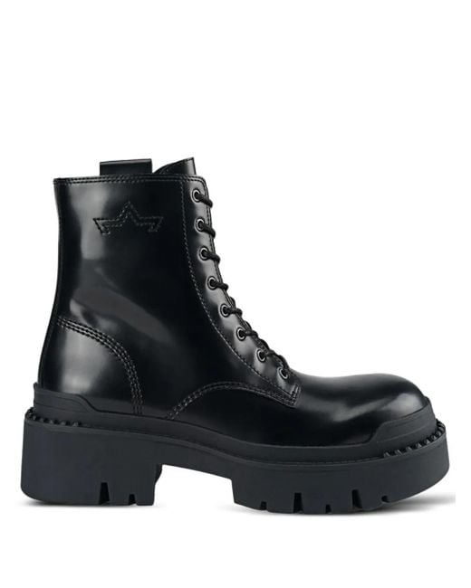 Ash Black 50Mm Noah Lace-Up Combat Boots