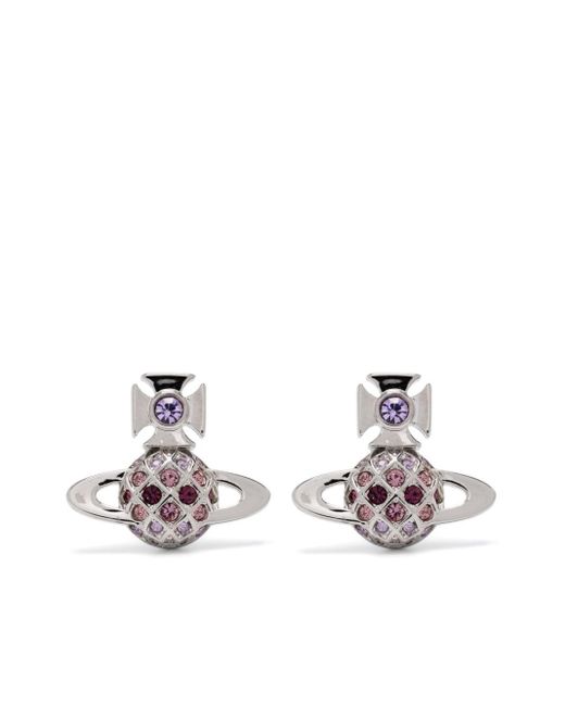 Vivienne Westwood Metallic Tone Willa Bas Relief Earrings