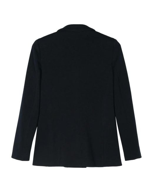 Seventy Blue Double-Breasted Knitted Blazer