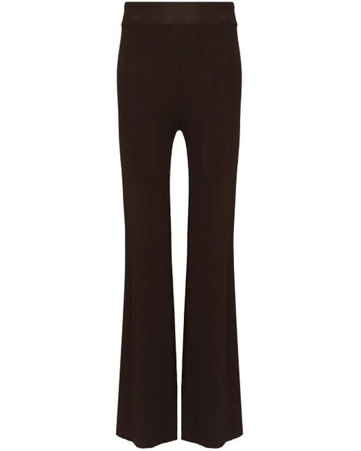 Remain Black Solaima Flared Knitted Trousers