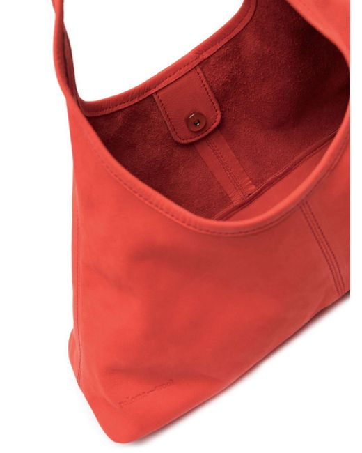Paloma Wool Red Queridita Suede Shoulder Bag