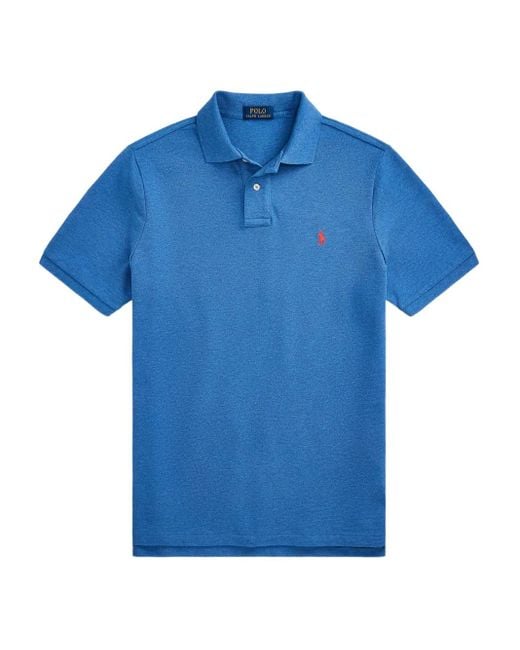 Polo Ralph Lauren Blue Logo-Embroidered Polo Shirt for men