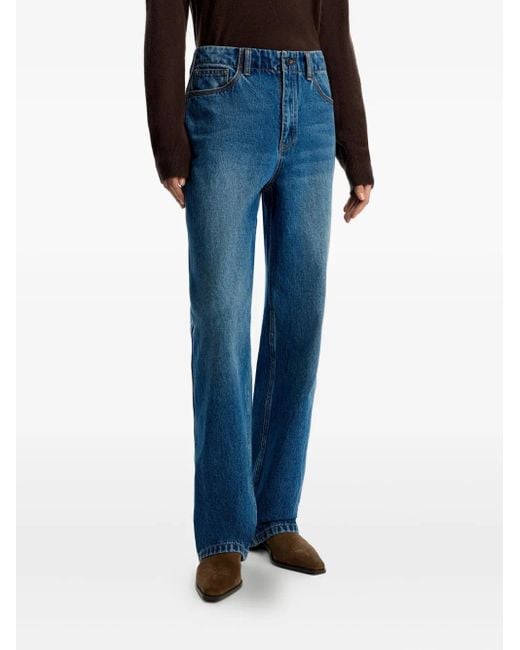 12 STOREEZ 312 Jeans Met Leren Patch in het Blue