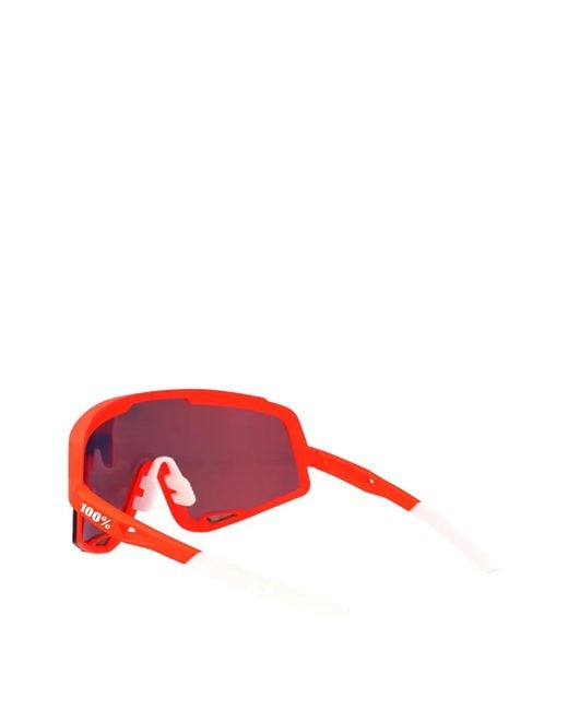 100% Eyewear Red Glendale Geometric Sunglasses for men