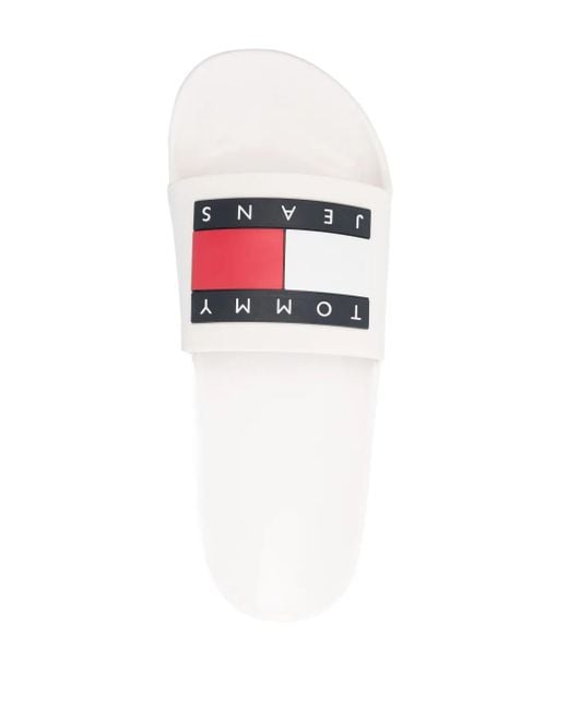 Tommy Hilfiger White Slides for men