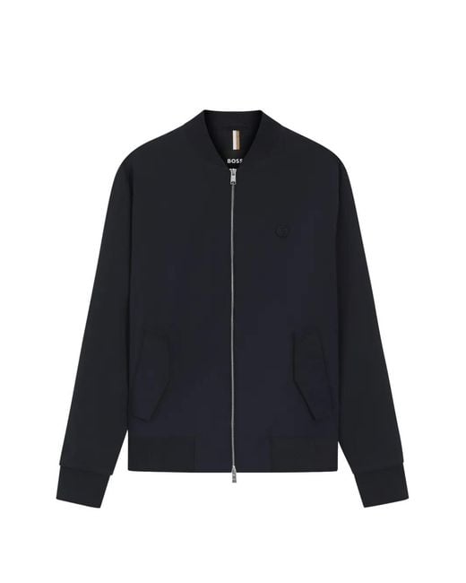 Boss Blue Zip-Up Sweat Jacket for men