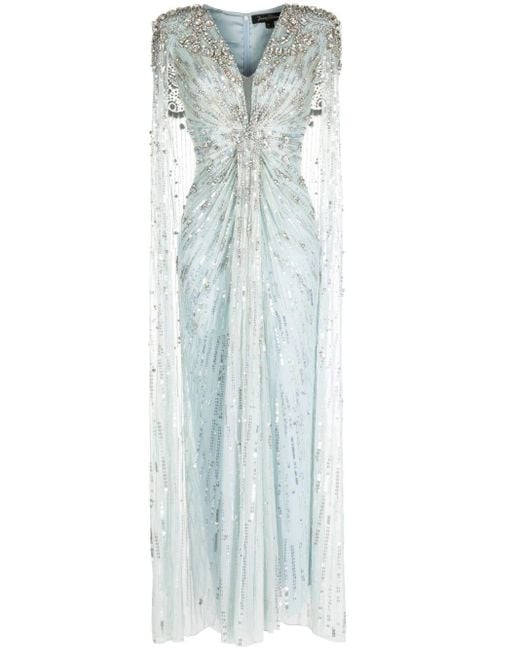 Jenny Packham Blue Lotus Lady Sequin-embellished Gown