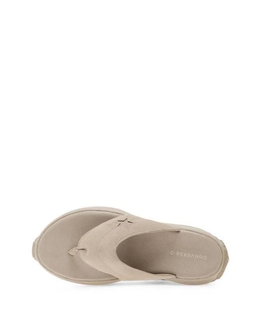 Converse White Run Star Suede Platform Sandals