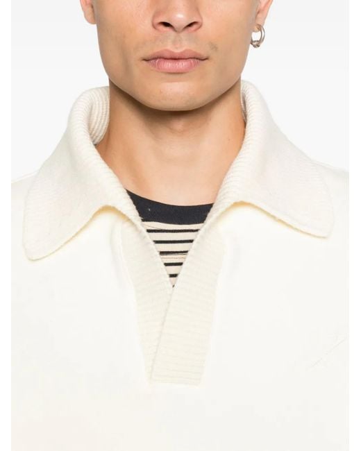メンズ Jacquemus ポロカラー セーター White