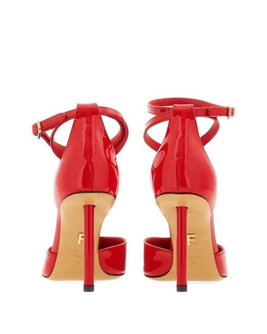 Ferragamo Red Pump T-Strap