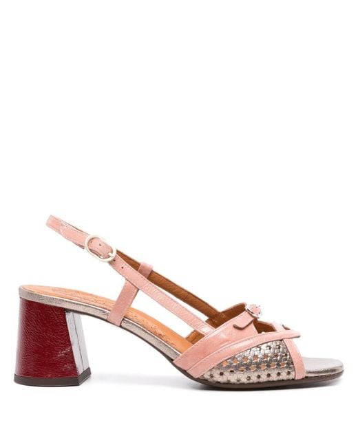 Chie Mihara Pink Rusa Slingback Leather Sandals