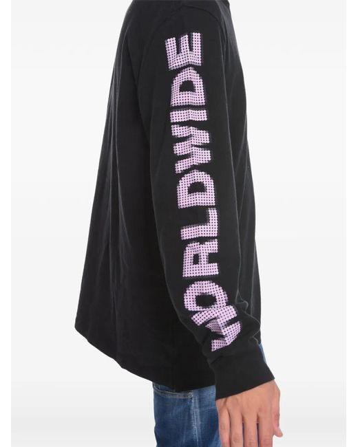 DSquared² Black Logo-Print Long-Sleeve T-Shirt for men