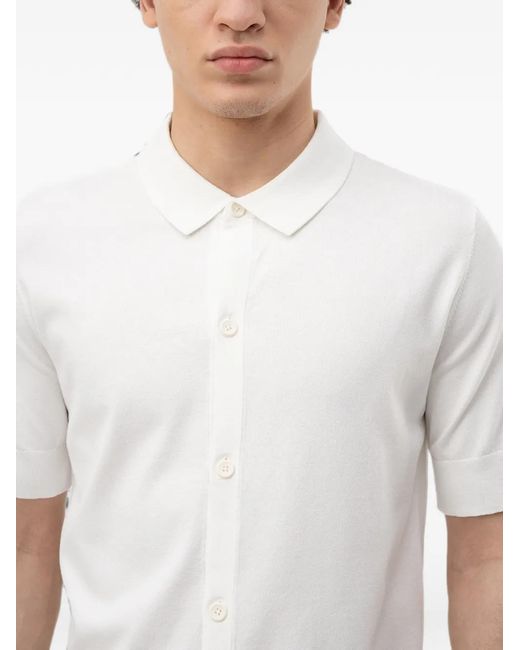 HUGO White Button-Up Short-Sleeve Shirt for men