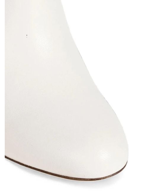 Jimmy Choo White Rina Faux-Pearl Embellished Ankle Boots