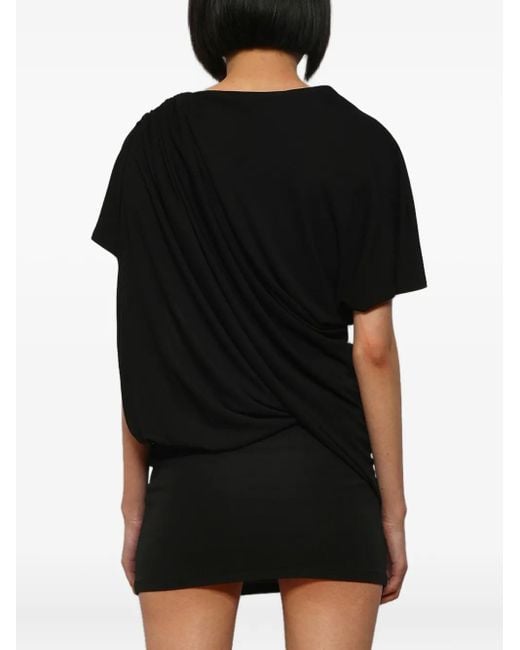 Christopher Esber Black Drapiertes Minikleid mit Kunstharz