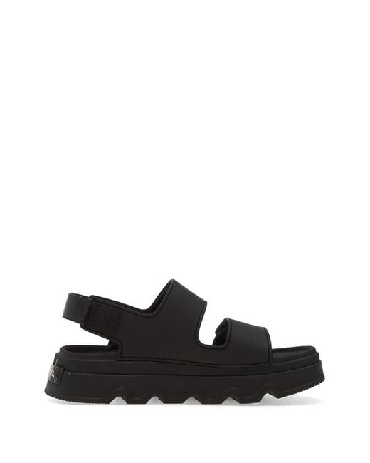 Sorel Black Sandales Kinetic Sunchase À Attache Scratch