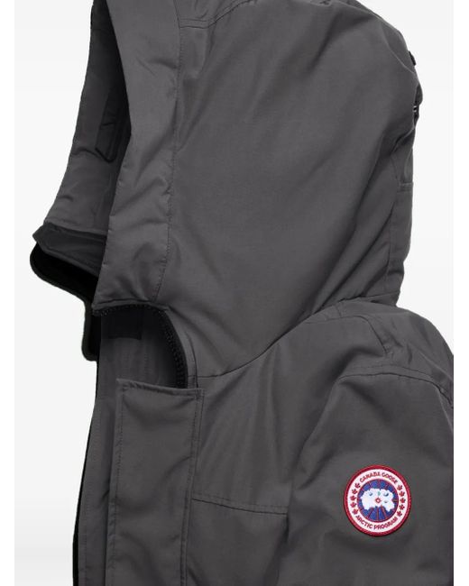 Canada Goose Gray Hooded Patch Jacket for men