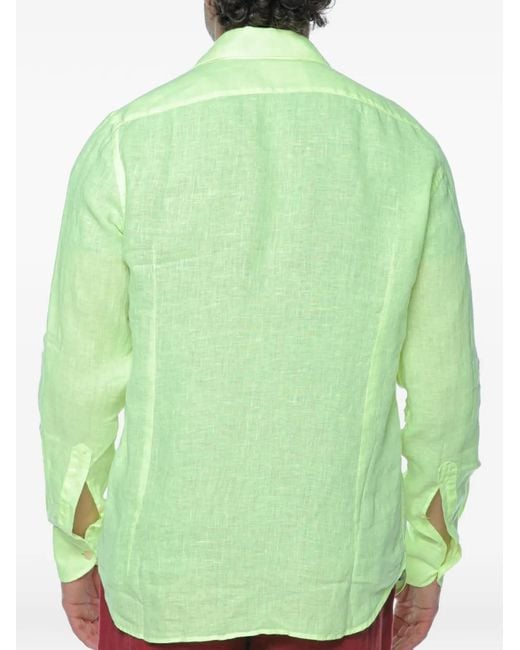 Mc2 Saint Barth Green Chemise En Lin for men