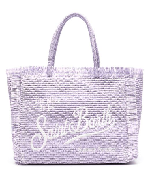 Mc2 Saint Barth Vanity Straw Beach Bag Purple