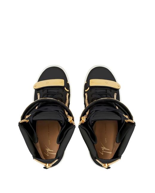 Giuseppe Zanotti Black Coby 75Mm Wedge-Heel Sneakers