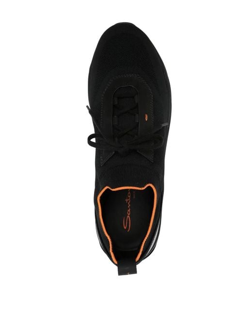 Santoni Sneakers Mit Stretchstrick in Black für Herren