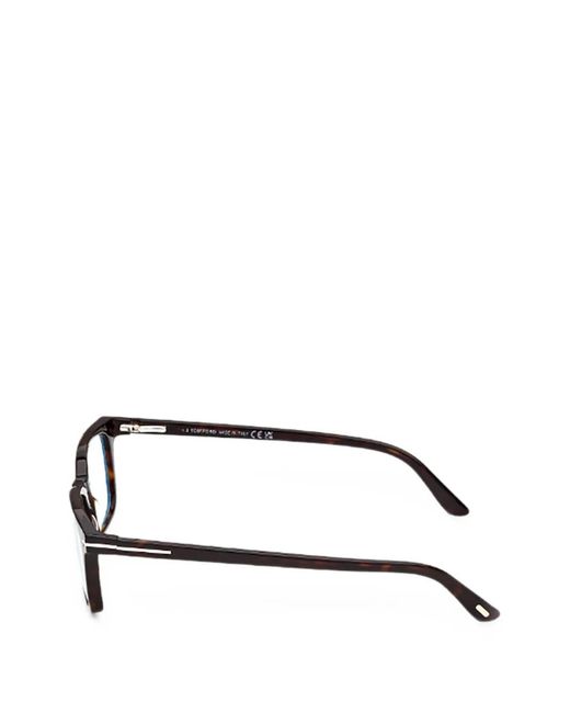 Tom Ford Brown Tortoiseshell-Effect Rectangle-Frame Glasses