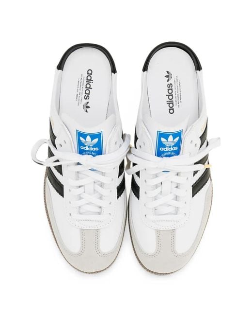 Adidas White Samba Mules