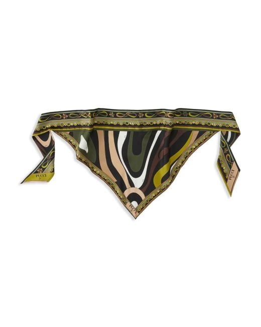 Fular de seda con estampado Marmo Emilio Pucci de color Green