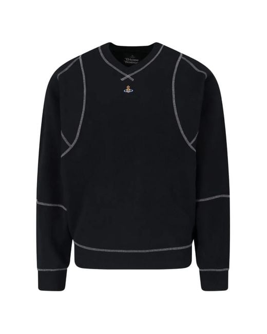 Vivienne Westwood Blue Pull Pourpoint À Coutures Contrastantes for men