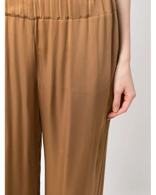 Aspesi Brown High-Waist Wide-Leg Trousers