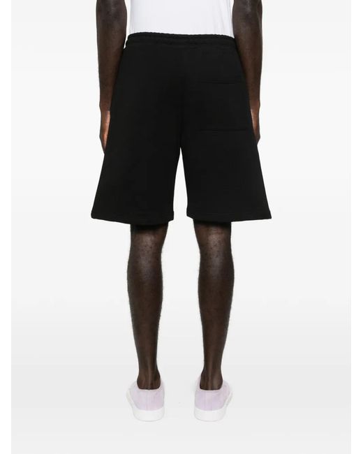 flâneur Black Aéronautique Drawstring Graphic Shorts for men