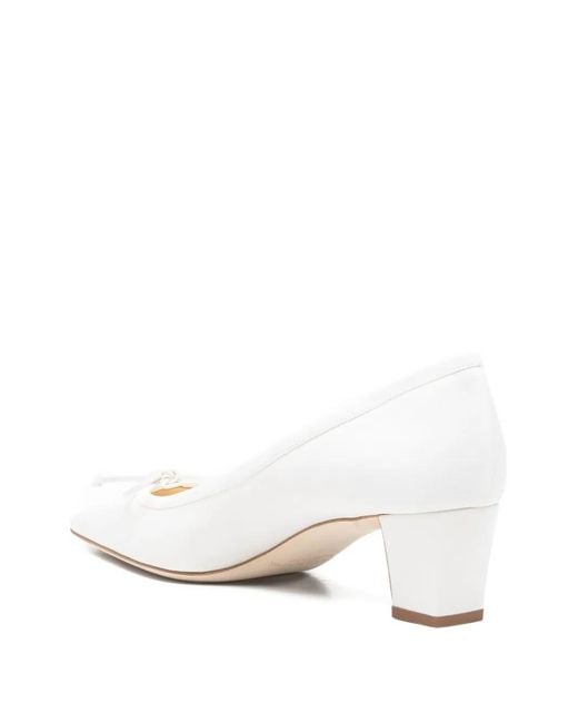 Manolo Blahnik Natural Materbal Bow Pumps