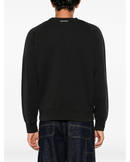 Sacai Black Slogan-Print Sweatshirt for men