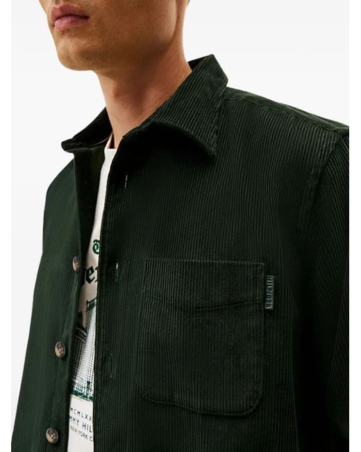 Tommy Hilfiger Green Corduroy Chest-Pocket Shirt for men