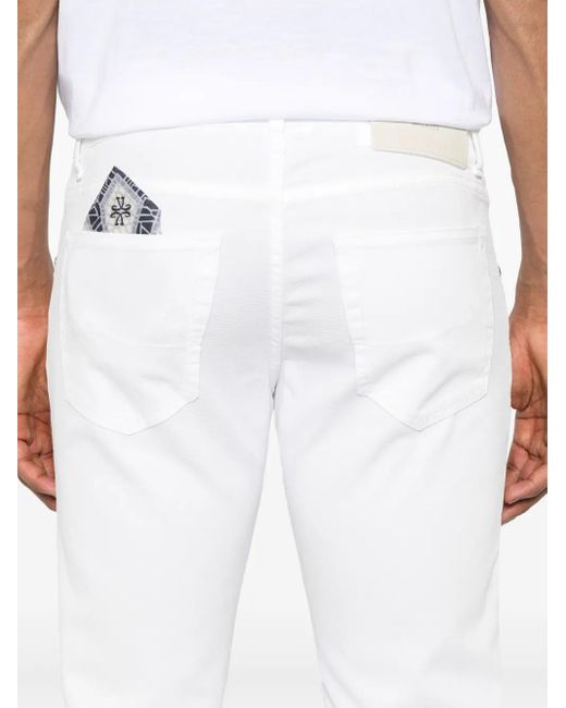 Jacob Cohen White Nick Trousers for men