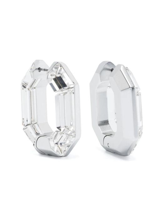 Swarovski White Lucent Creolen