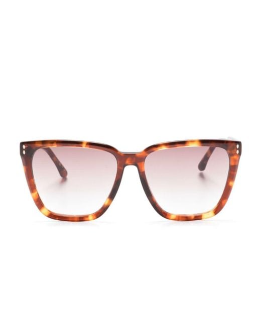 Isabel Marant Pink Tortoiseshell Square-frame Sunglasses