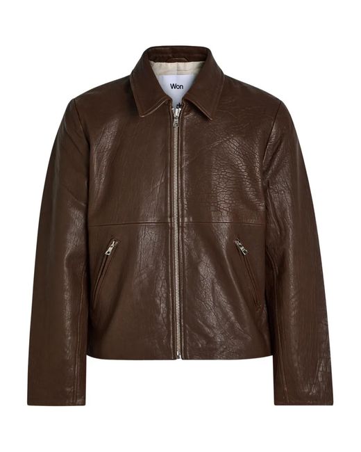 Chaqueta con cremallera Won Hundred de hombre de color Brown