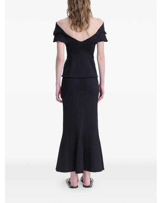 FFORME Black Flora Maxi Skirt
