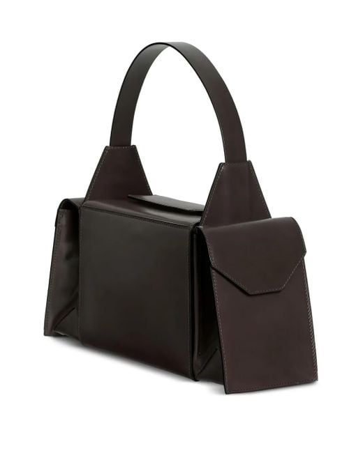 Merryl Tielman Black Barbara Leather Shoulder Bag