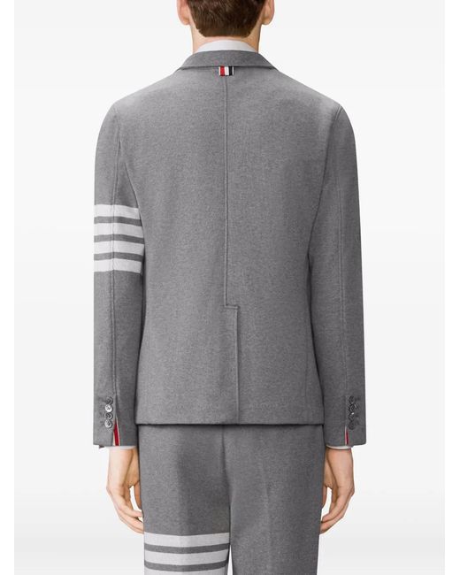 Thom Browne Gray 4-Bar Blazer for men