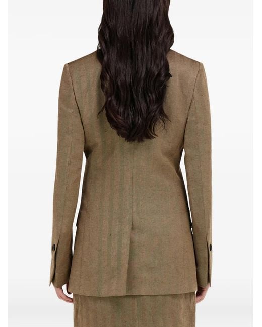 Ferragamo Brown Double-Breasted Blazer