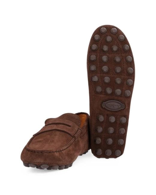 Tod's Brown Gommino Bubble Loafers for men