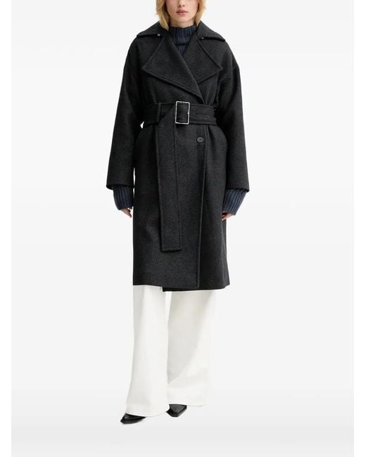 IRO Black Mealia Belted Coat