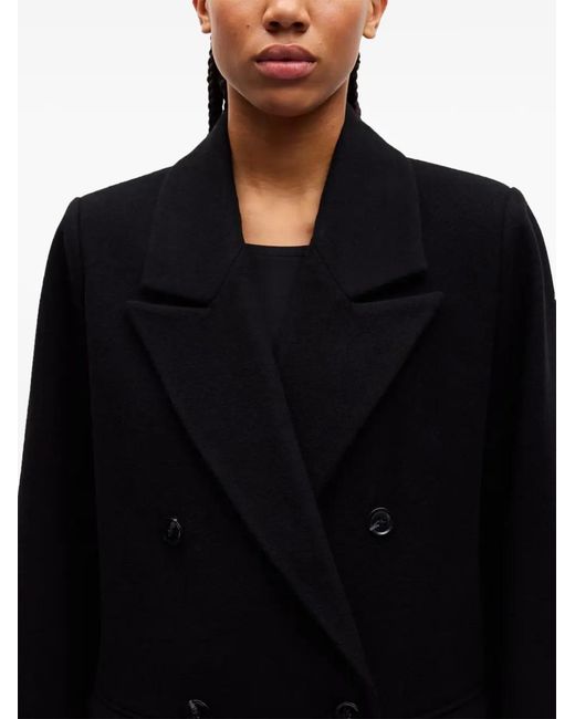 Samsøe & Samsøe Black Sajill Double-Breasted Coat
