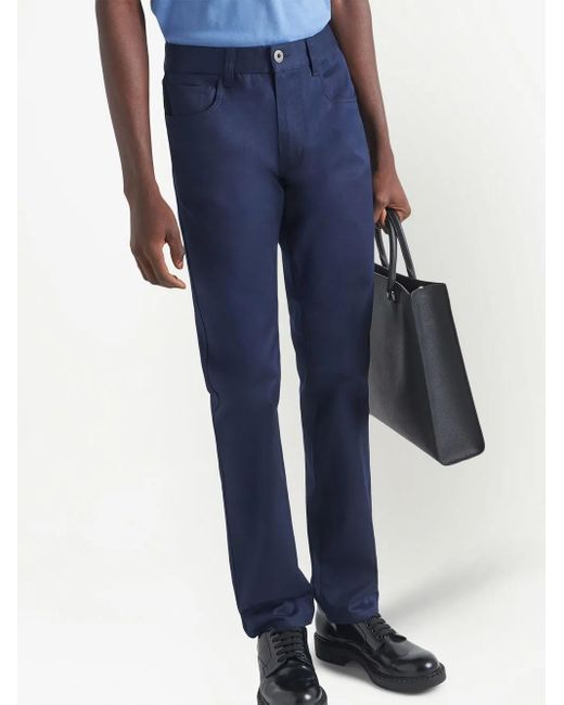 Vaqueros Con Diseño De Cinco Bolsillos Prada de hombre de color Blue